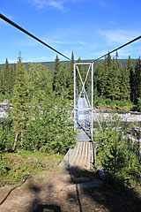 Brücke über den Vállejåhkå