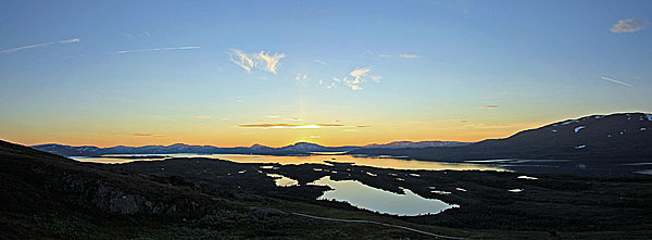 Abendstimmung auf der Dijdderhalbinsel am Virihávrre