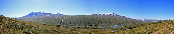 Blick zurück zum Pårka-Pass