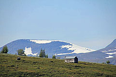 Hütte beim Abstieg zum Teusajaure