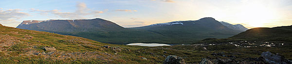 Panorama vom Nord-Ufer des Teusajaure