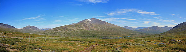 Blick zum Tal des Kaitumjåkka