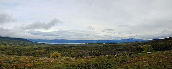 Panorama vom Tältlägret zum Torneträsk