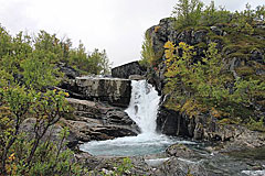 Wasserfall am Ballinjohka