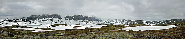 Holmasjøen und Steilwand des Nuppsegga