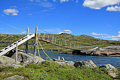 Hängebrücke über die Veig