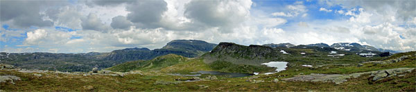 Torkjelshøgda und Hardangerjøkulen im Hintergrund