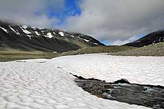 Schneefeld am oberen Sähkokjåhkå