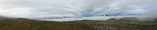 Wolken statt freien Blick ins Njoatsosvágge