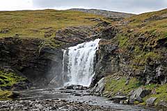 Wasserfall am Rissájåhkå