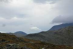 Blick zum Vallespiken und Tarrekaise