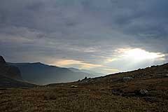 Sonnenstrahlen im Tjuoldavágge