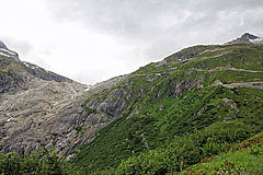 Felsen unterhalb des Rhonegletschers