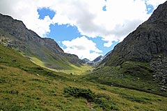 Über Alpwiesen im Val Bercla