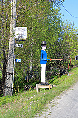 Wegweiser zum Mäjasjöns fäbodar