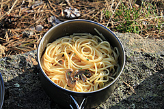 Pasta mit Champignons-Lauch-Sahne-Sosse