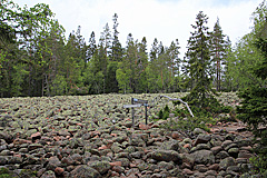 Geröllfeld im Slåttdalen