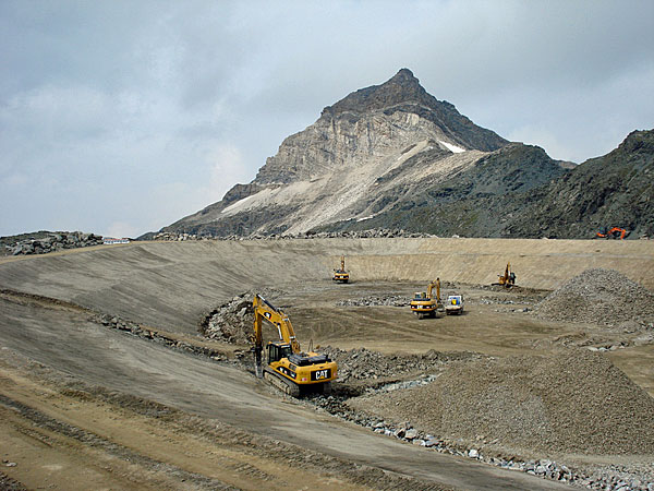 Baustelle am Colle Superiore delle Cime Bianche