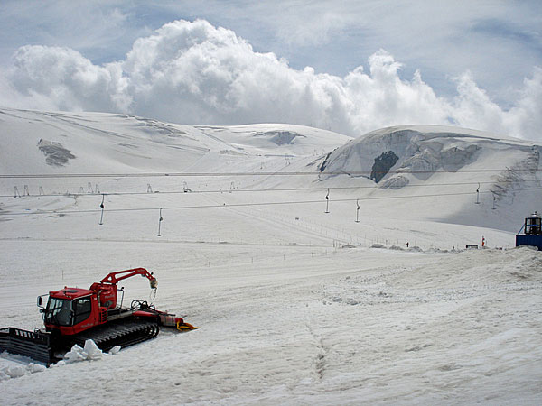 Skigebiet auf dem Plateau Rosa
