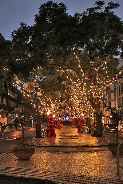 Weihnachtsbeleuchtung in Funchal