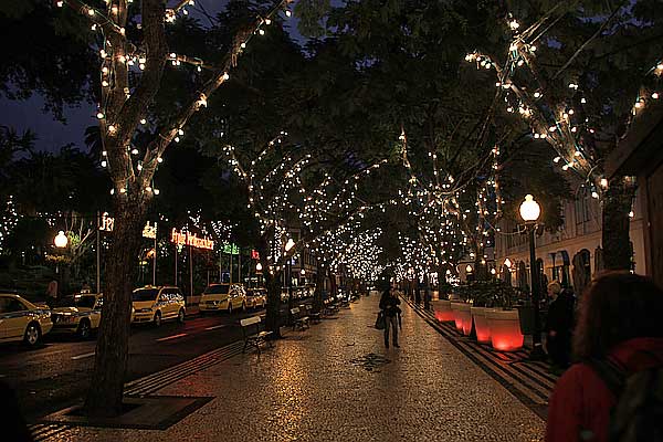 Weihnachtsbeleuchtung in Funchal