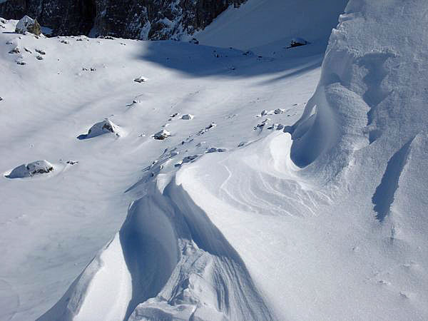 Schneeverwehungen am Drusentor