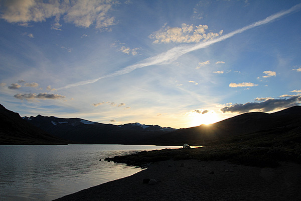 Sonnenuntergang am Russvatnet