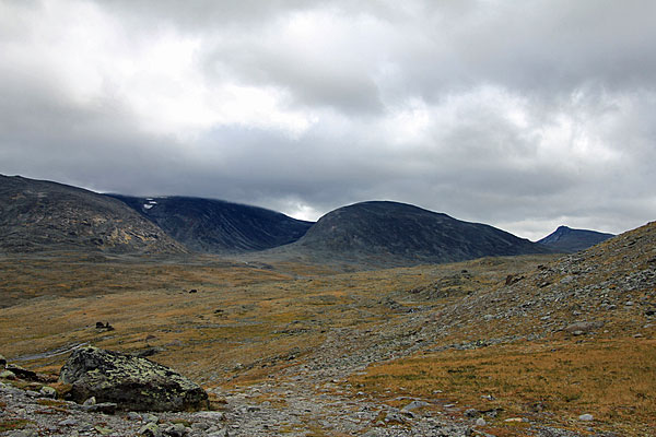 Blick zum Steindalen und Glittertinden