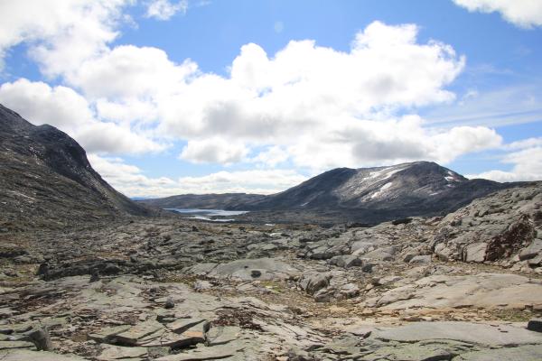 Blick zum Snøholsvatnet und Høgbrøthøgde