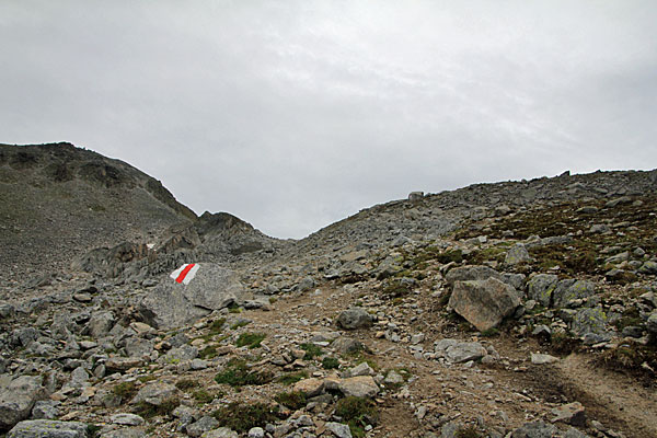 Letzte Höhenmeter zum Pass Fuorcla Radönt