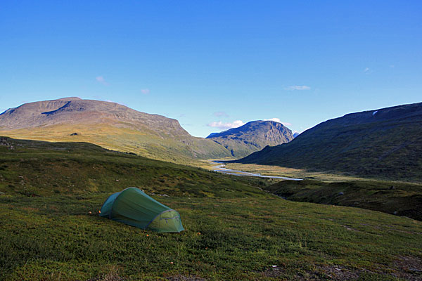Zeltplatz am Tjåggŋågrisjåhkå
