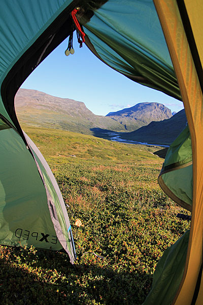 Zeltplatz am Tjåggŋågrisjåhkå