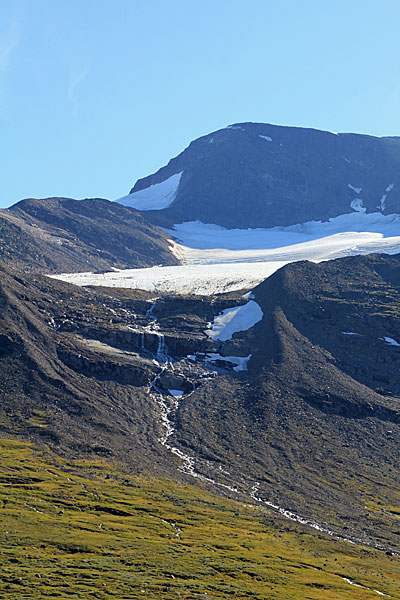Gletscher am Skårvatjåhkkå