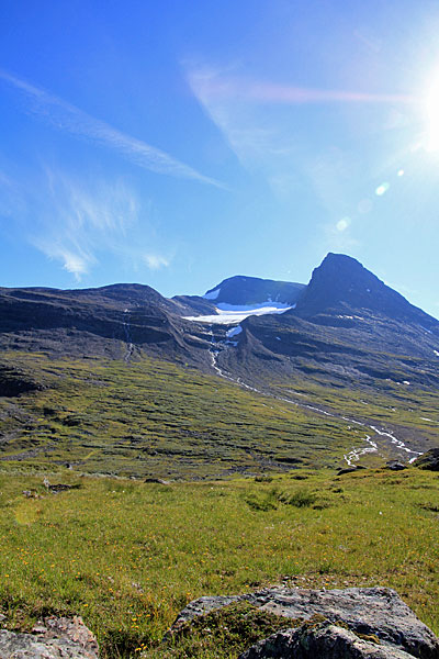 Gletscher am Skårvatjåhkkå