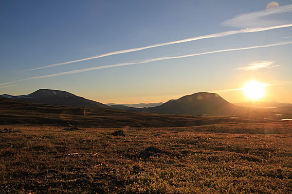 Sonnenuntergang im Badjelánnda