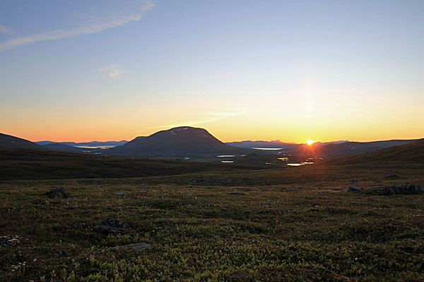 Sonnenuntergang im Badjelánnda