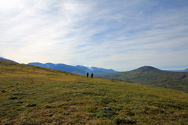 Über den Lánjekbuollda Richtung Sarek