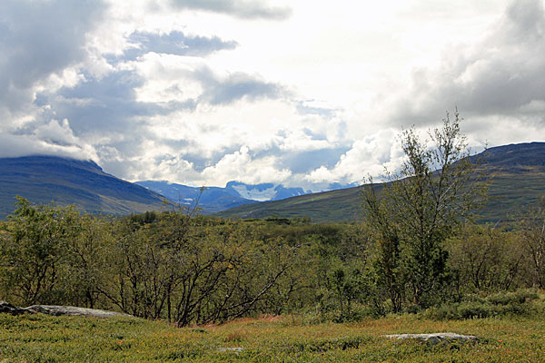 Blick zum Sulitelma-Massiv