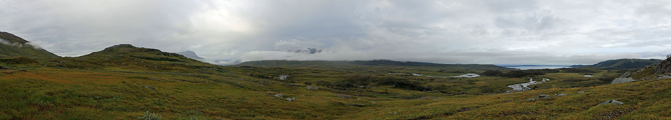 Blick zum Sulitelma-Massiv und Virihaure