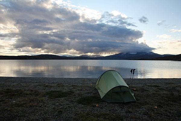 Zelplatz am Råvejávrre