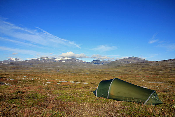 Zeltplatz mit Sulitelma-Massiv
