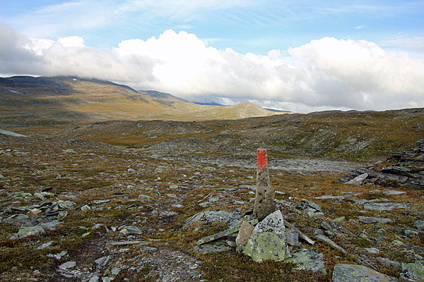 Abstieg zum Vistekjávrre