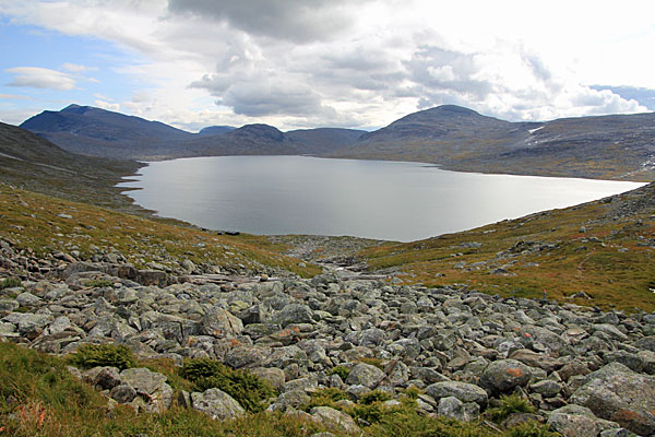 Abstieg zur Vájmokstugan