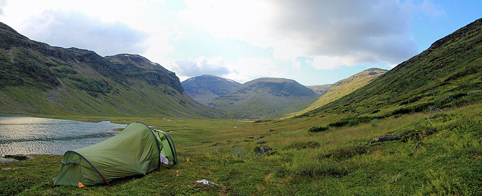 Zeltplatz am Baijmus Gorsajávri