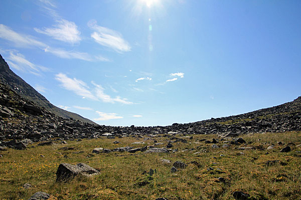 Pass zwischen Hoŋgá und Šiellačohkka