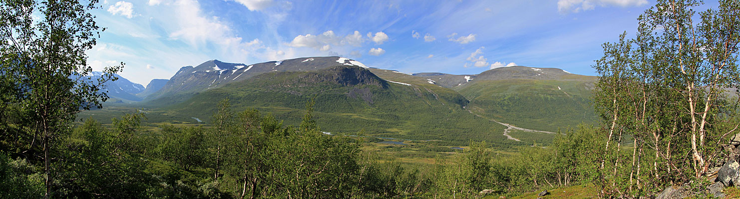 Vássačorru, Vássačohkka und Mårmapasset