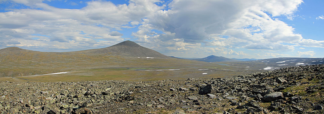 Blick über die Hochebene Čievrraláhku