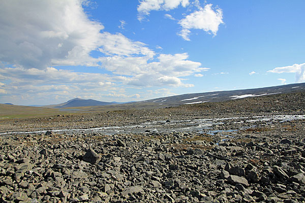 Gletscherfluss vom Darfalglaciären