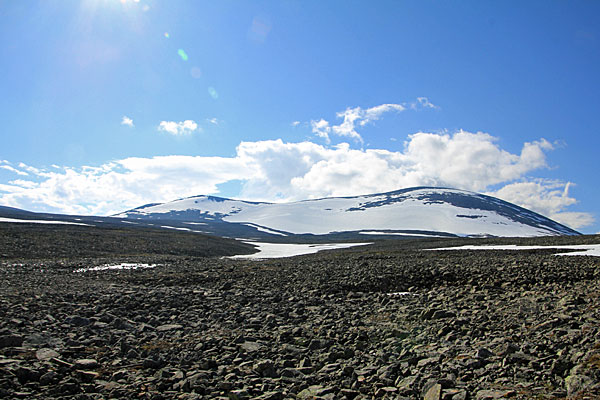 Darfálčohkka mit Darfalglaciären