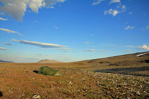 Zeltplatz auf der Čievrraláhku